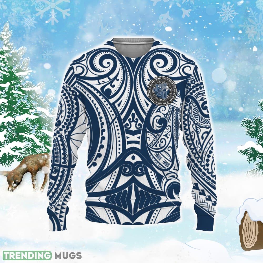 Jackson State Tigers Polynesian Tattoo Mix Team Ugly Christmas Sweater 3D Sweater Jackson State Tigers Polynesian Tattoo Mix Team Ugly Christmas Sweater 3D Sweater