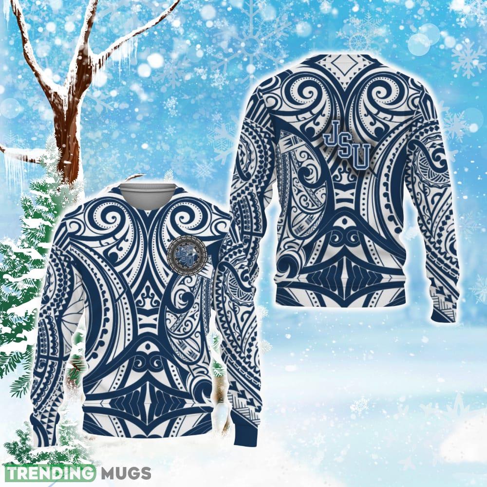 Jackson State Tigers Polynesian Tattoo Mix Team Ugly Christmas Sweater - Jackson State Tigers Polynesian Tattoo Mix Team Ugly Christmas Sweater Photo 1 Jackson State Tigers Polynesian Tattoo Mix Team Ugly Christmas Sweater - Jackson State Tigers Polynesian Tattoo Mix Team Ugly Christmas Sweater Photo 1