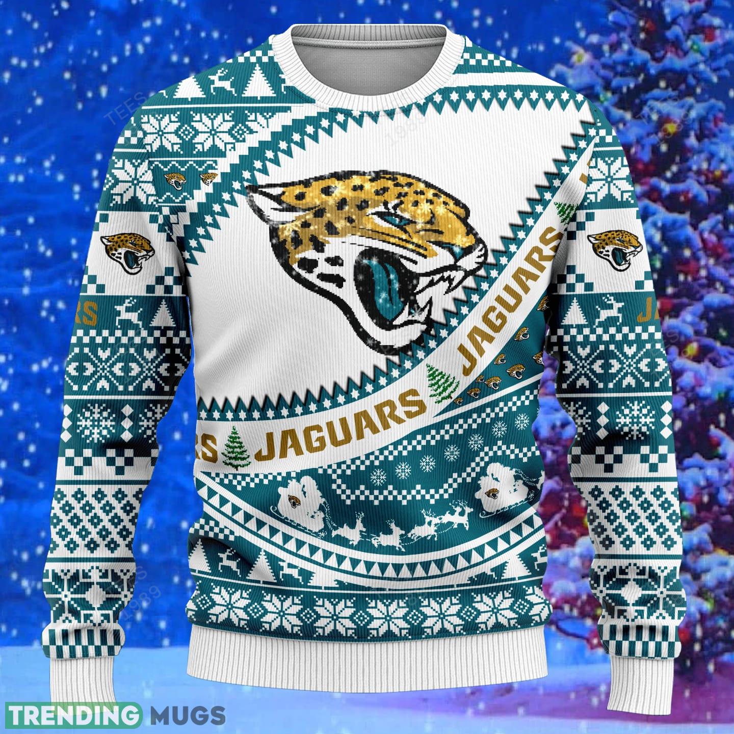 Jacksonville Jaguars NFL Ugly Snowflakes Reindeer 3D Sweater Custom Number And Name 3D Sweater Jacksonville Jaguars NFL Ugly Snowflakes Reindeer 3D Sweater Custom Number And Name 3D Sweater