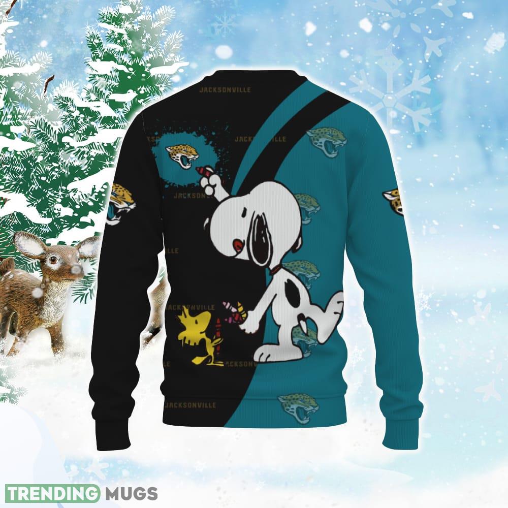 Jacksonville Jaguars Snoopy Cute Heart American Sports Team Ugly Xmas 3D Sweater 3D Sweater Jacksonville Jaguars Snoopy Cute Heart American Sports Team Ugly Xmas 3D Sweater 3D Sweater