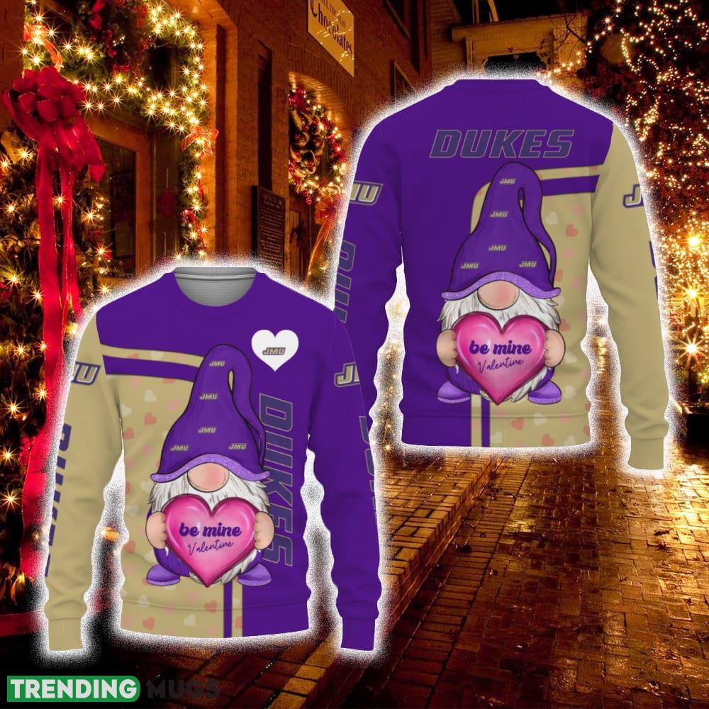 James Madison Dukes Be Mine Gnomes Football Merry Christmas 3D Sweater For Fans Gifts Unisex - James Madison Dukes Be Mine Gnomes Football Merry Christmas 3D Sweater For Fans Gifts Unisex James Madison Dukes Be Mine Gnomes Football Merry Christmas 3D Sweater For Fans Gifts Unisex - James Madison Dukes Be Mine Gnomes Football Merry Christmas 3D Sweater For Fans Gifts Unisex