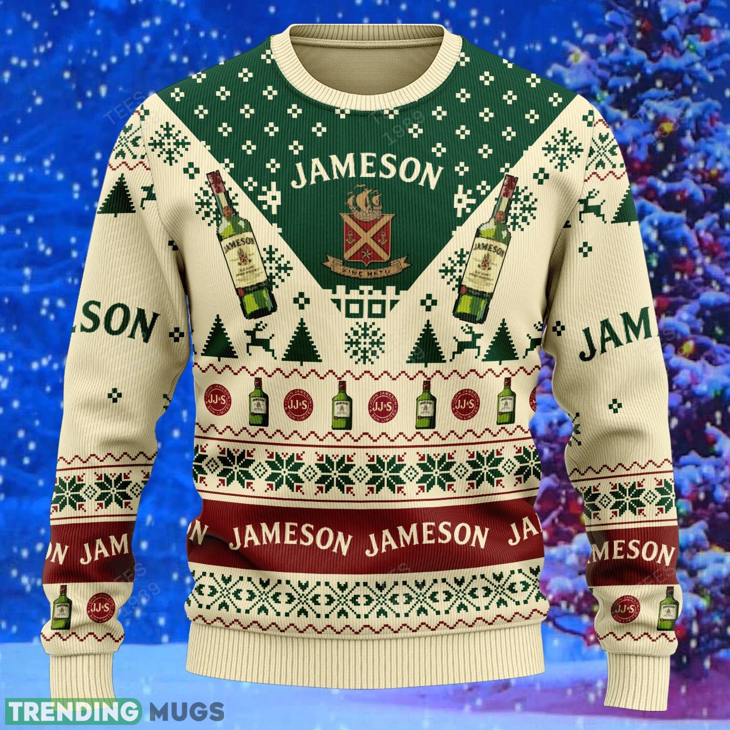 Jameson Whiskey Knitted Xmas Sweater Gift Men And Women 3D Sweater Jameson Whiskey Knitted Xmas Sweater Gift Men And Women 3D Sweater