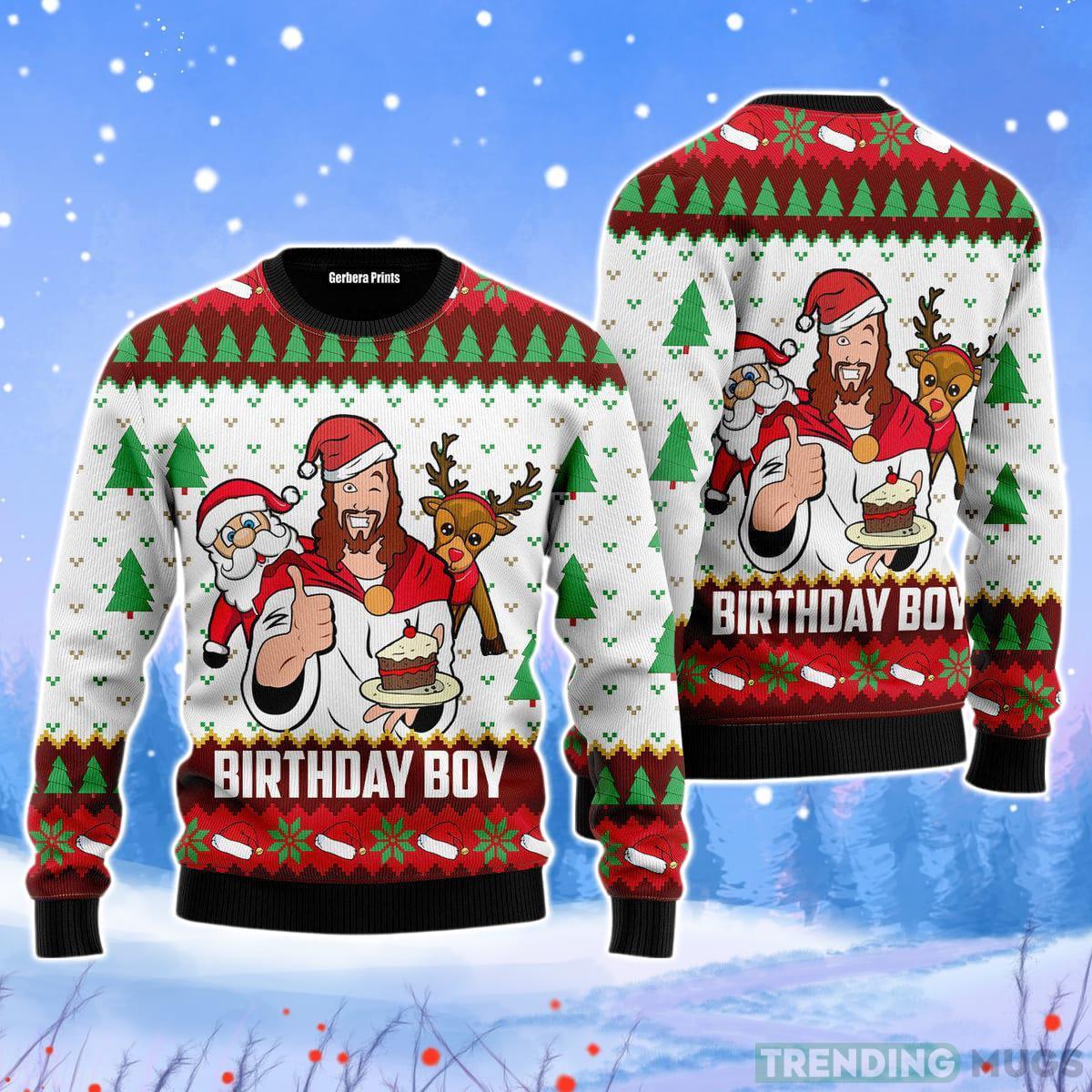 Jesus Birthday Boy Christmas Unisex Ugly Sweater Product Photo 1 Jesus Birthday Boy Christmas Unisex Ugly Sweater Product Photo 1