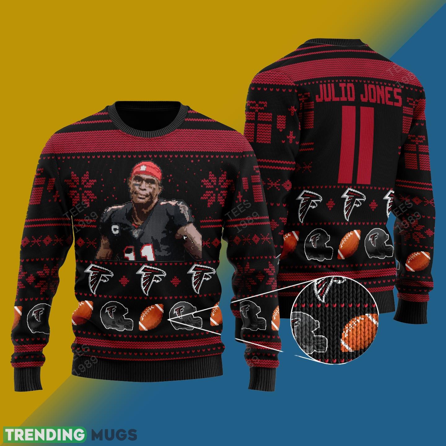 Julio Jones atlanta falcons NFL Knitted Xmas Sweater Gift Men And Women - Julio Jones atlanta falcons NFL Knitted Sweater Photo 1 Julio Jones atlanta falcons NFL Knitted Xmas Sweater Gift Men And Women - Julio Jones atlanta falcons NFL Knitted Sweater Photo 1