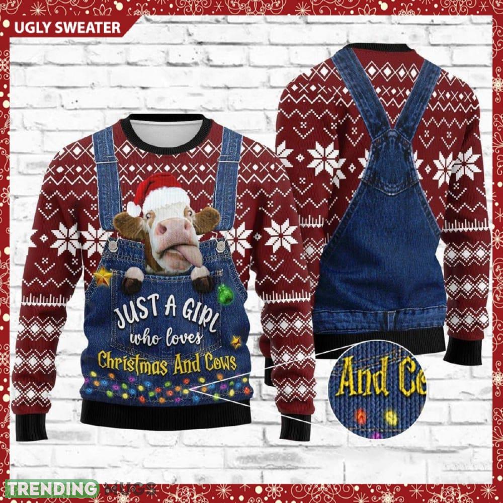 Just a Girl Who Loves Cow Knitted 3D Sweater For Christmas - Just a Girl Who Loves Cow Knitted 3D Sweater For Christmas Just a Girl Who Loves Cow Knitted 3D Sweater For Christmas - Just a Girl Who Loves Cow Knitted 3D Sweater For Christmas