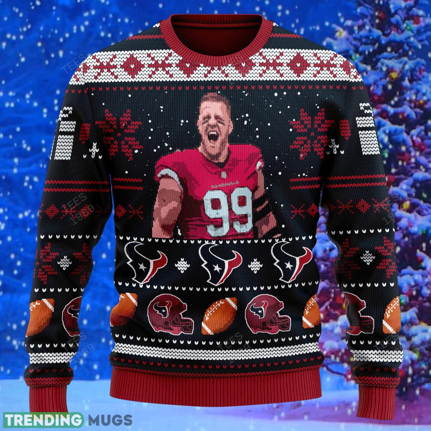 Justin James Watt houston texans NFL Knitted Xmas Sweater Gift Men And Women 3D Sweater Justin James Watt houston texans NFL Knitted Xmas Sweater Gift Men And Women 3D Sweater