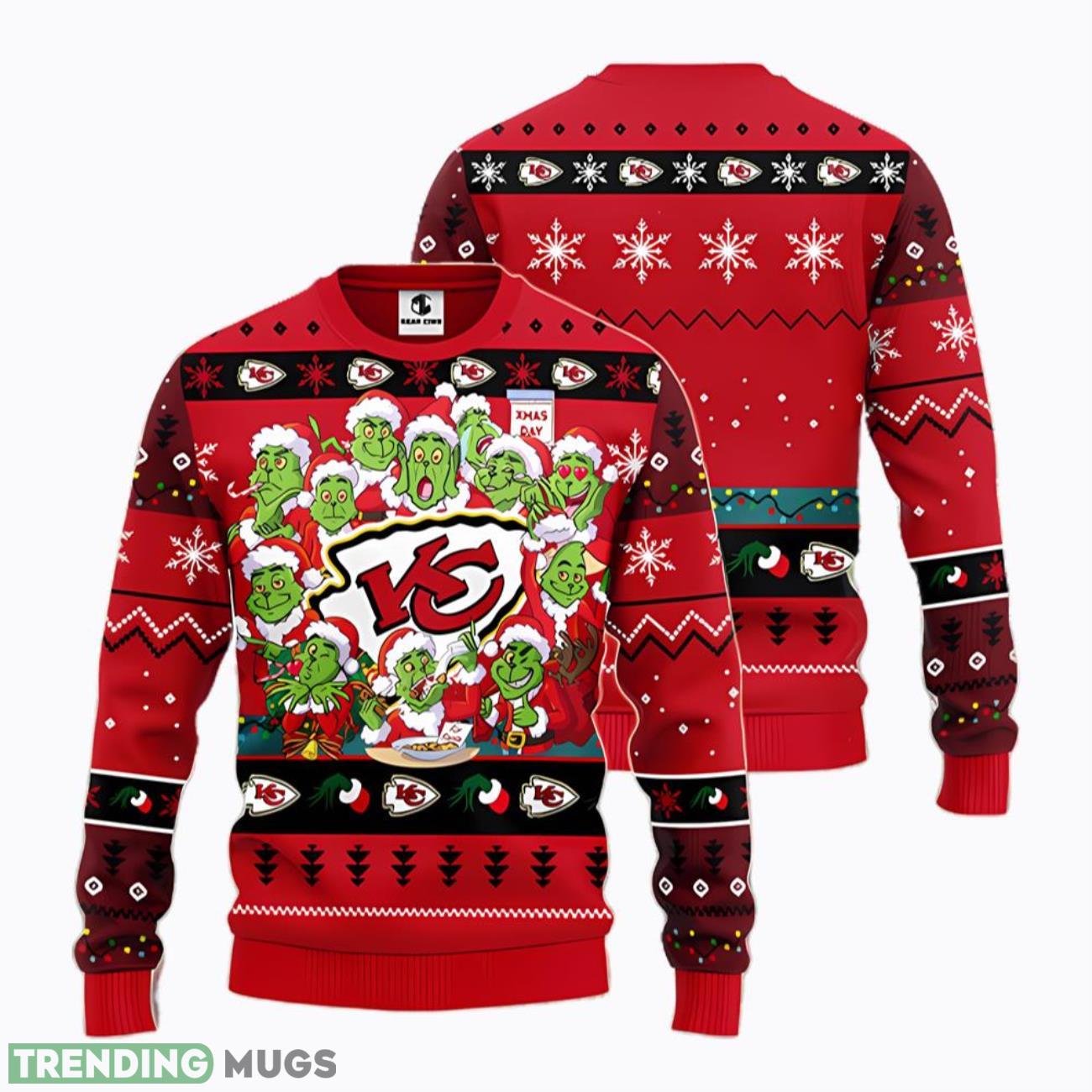 Kansas City Chiefs 12 Grinch Xmas Day NFL Christmas Ugly Sweater Product Photo 1 Kansas City Chiefs 12 Grinch Xmas Day NFL Christmas Ugly Sweater Product Photo 1