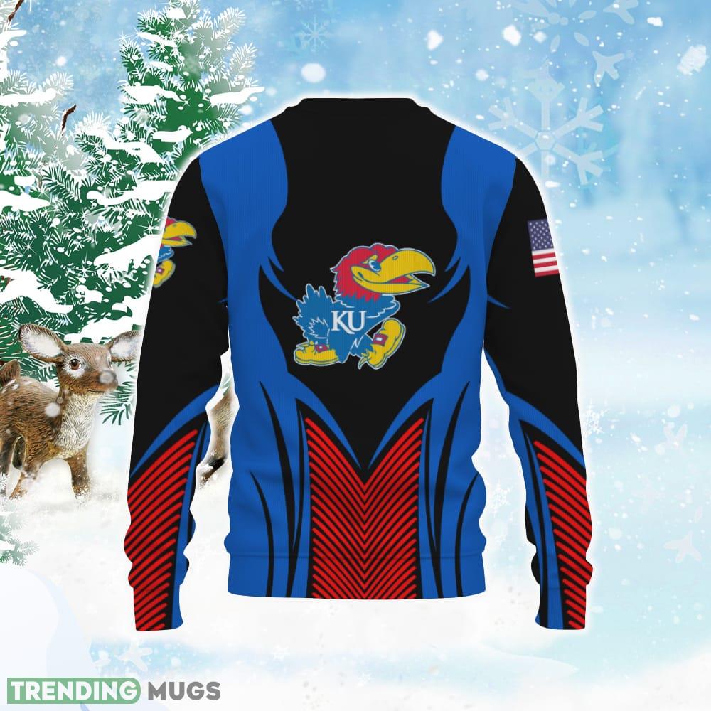 Kansas Jayhawks Champion American Football Sport Team Shirt Knitted Xmas Sweater All Over Print 3D Sweater Kansas Jayhawks Champion American Football Sport Team Shirt Knitted Xmas Sweater All Over Print 3D Sweater