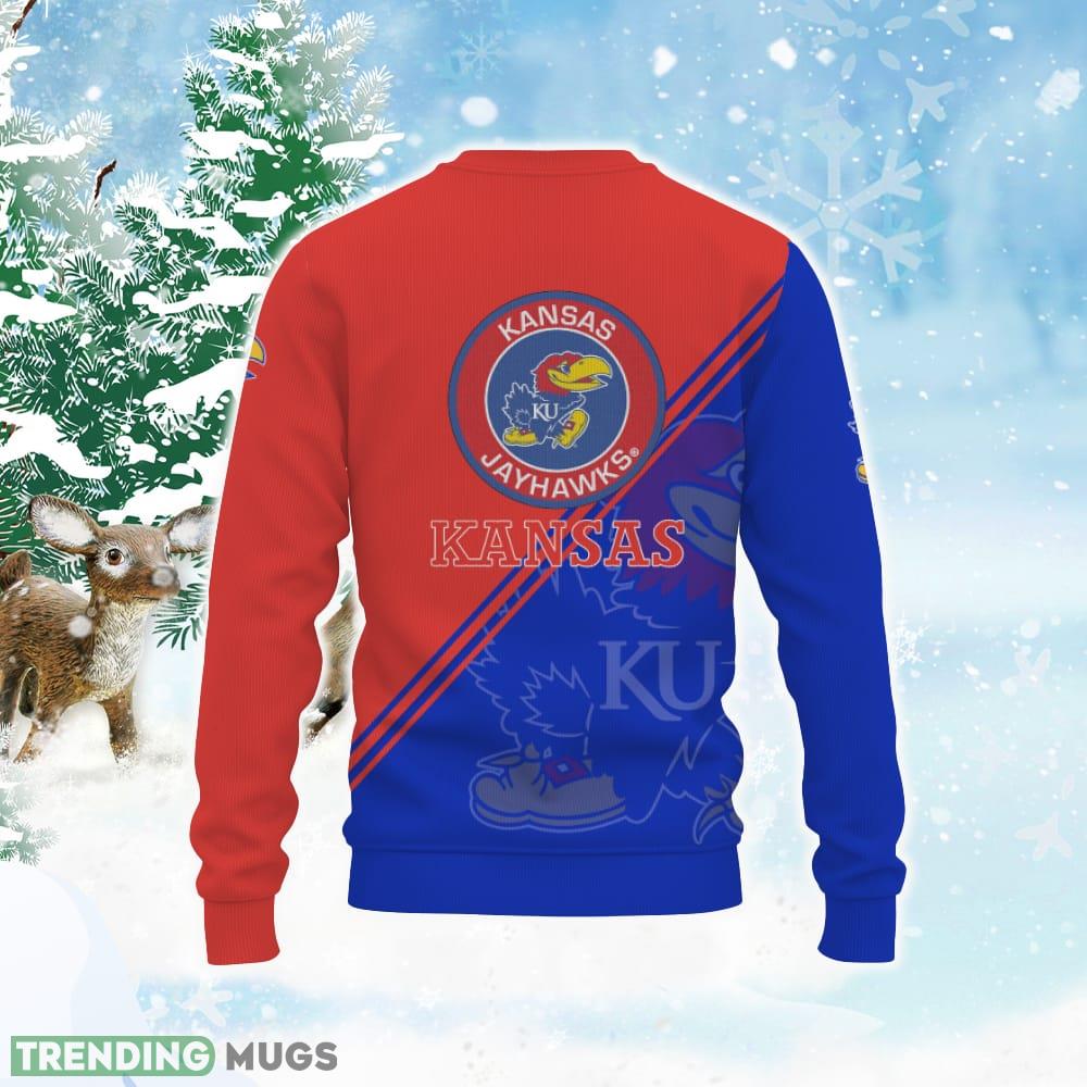 Kansas Jayhawks Cross Style Knitted Xmas Sweater 3D Sweater Kansas Jayhawks Cross Style Knitted Xmas Sweater 3D Sweater