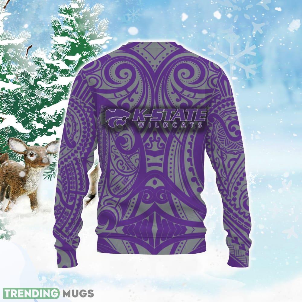 Kansas State Wildcats Polynesian Tattoo Mix Team Ugly Xmas AOP Sweater 3D Sweater Kansas State Wildcats Polynesian Tattoo Mix Team Ugly Xmas AOP Sweater 3D Sweater