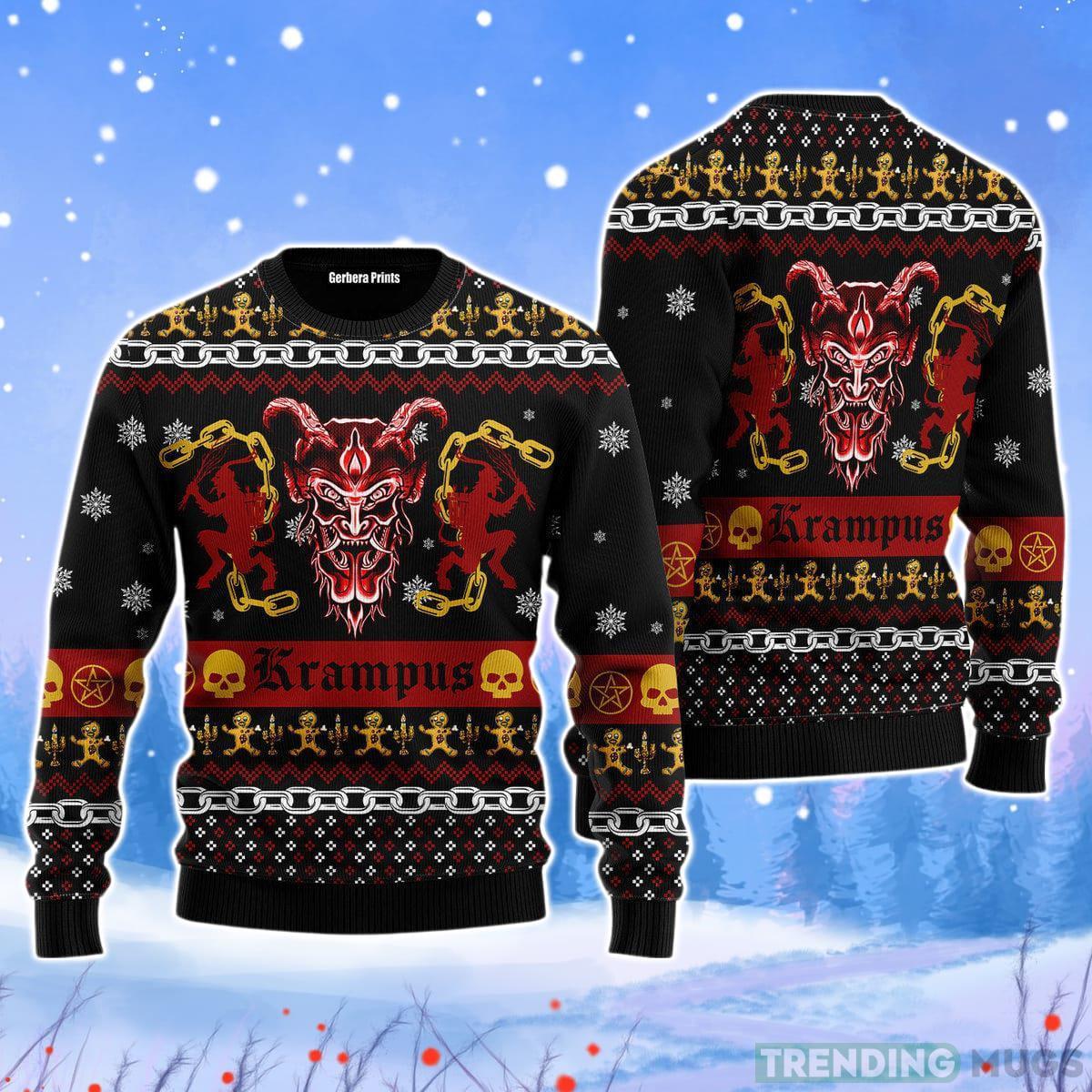 Krampus Horror Christmas Unisex Ugly Sweater Product Photo 1