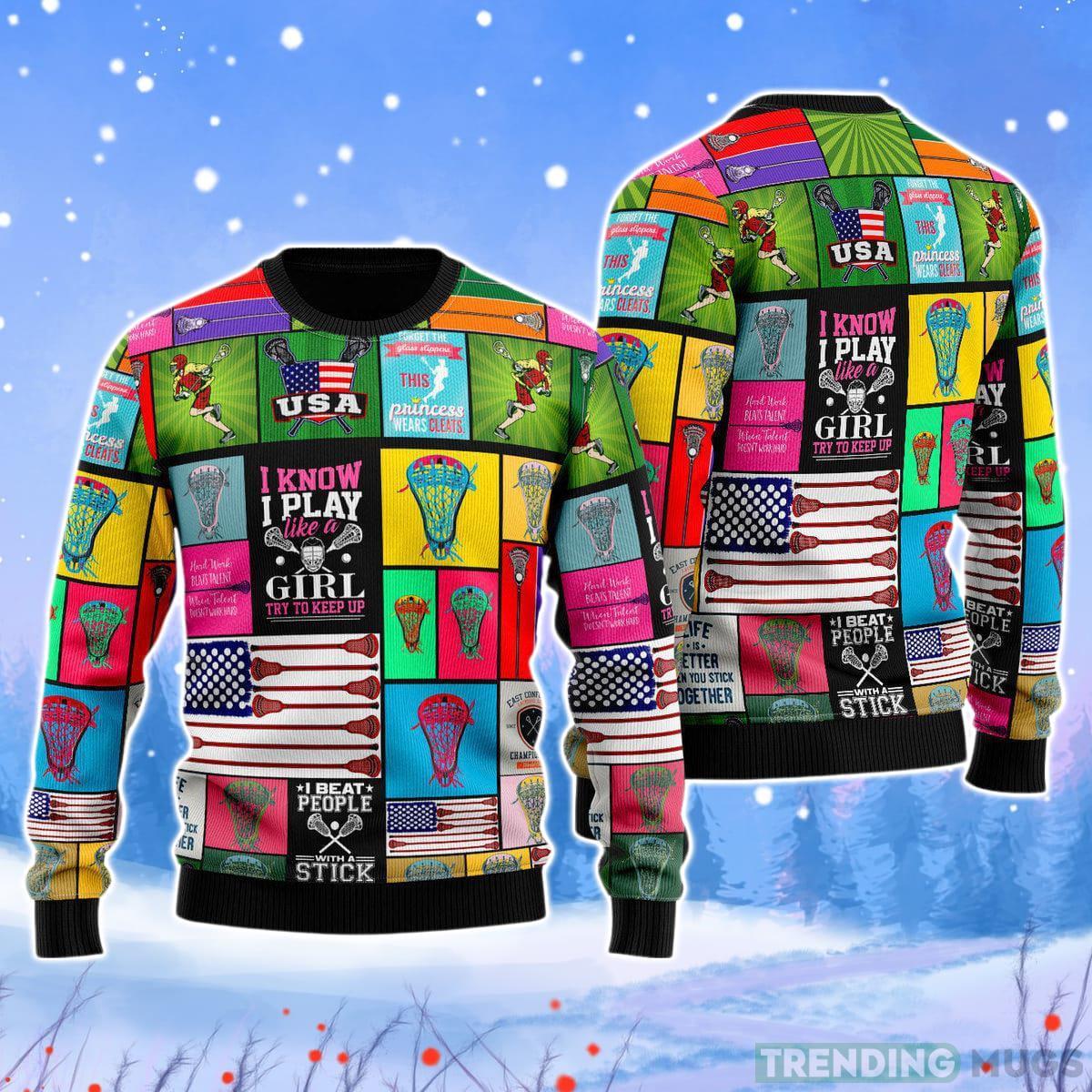 Lacross Love Life Christmas Unisex Ugly Sweater Product Photo 1 Lacross Love Life Christmas Unisex Ugly Sweater Product Photo 1