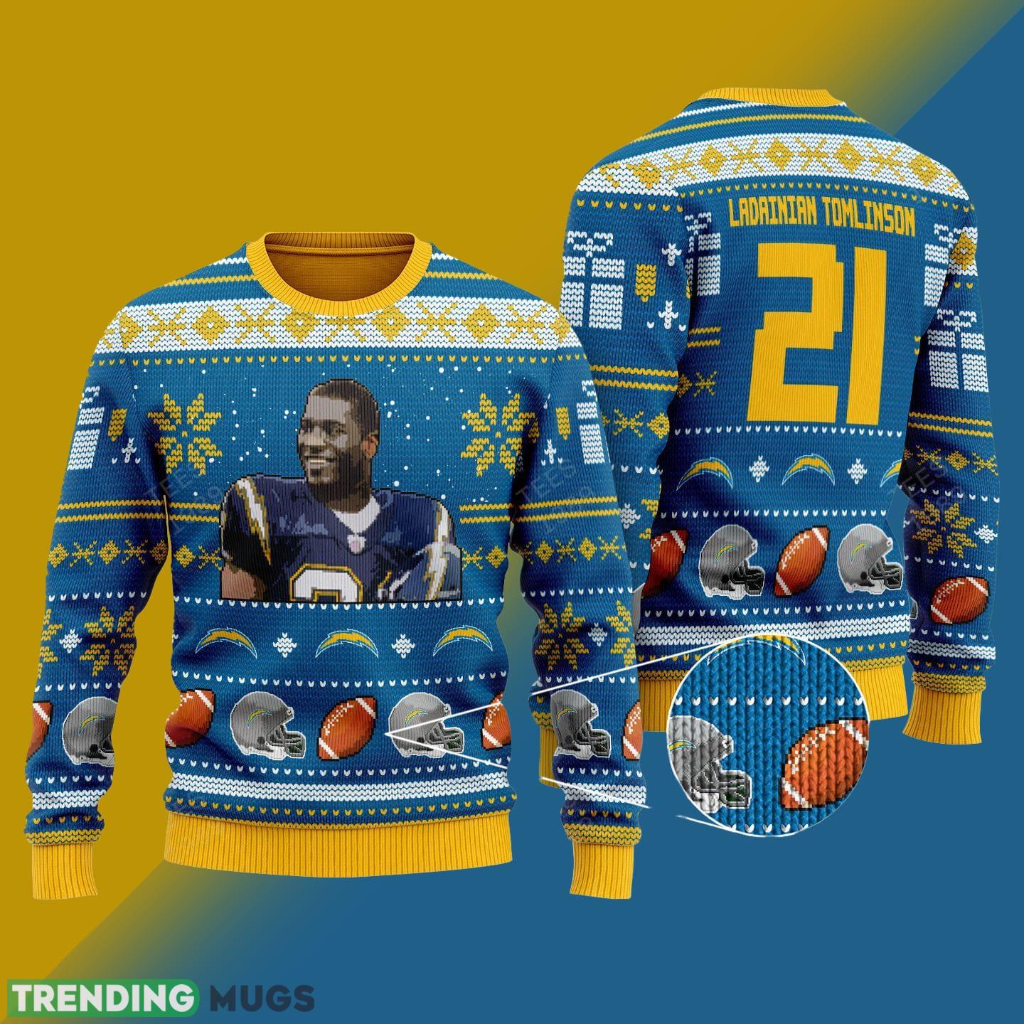 LaDainian Tomlinson los angeles chargers NFL Knitted Xmas Sweater Gift Men And Women - LaDainian Tomlinson los angeles chargers NFL Knitted Sweater Photo 1 LaDainian Tomlinson los angeles chargers NFL Knitted Xmas Sweater Gift Men And Women - LaDainian Tomlinson los angeles chargers NFL Knitted Sweater Photo 1