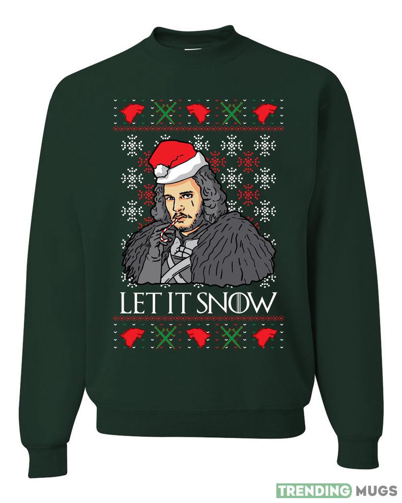 Let It Snow Jon Snow Full Color GoT Merry Sweater Sweatshirt For Men And Women Gift Ugly Christmas Dark Shirt Let It Snow Jon Snow Full Color GoT Merry Sweater Sweatshirt For Men And Women Gift Ugly Christmas Dark Shirt