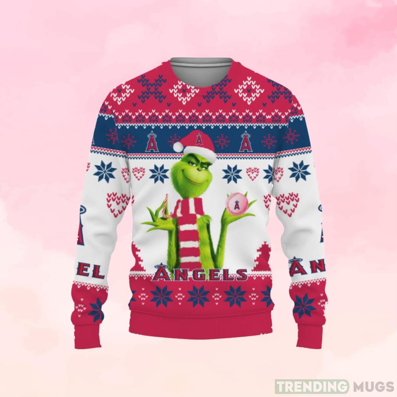 Los Angeles Angels Baseball American Grinch Christmas Sweater Product Photo 1 Los Angeles Angels Baseball American Grinch Christmas Sweater Product Photo 1