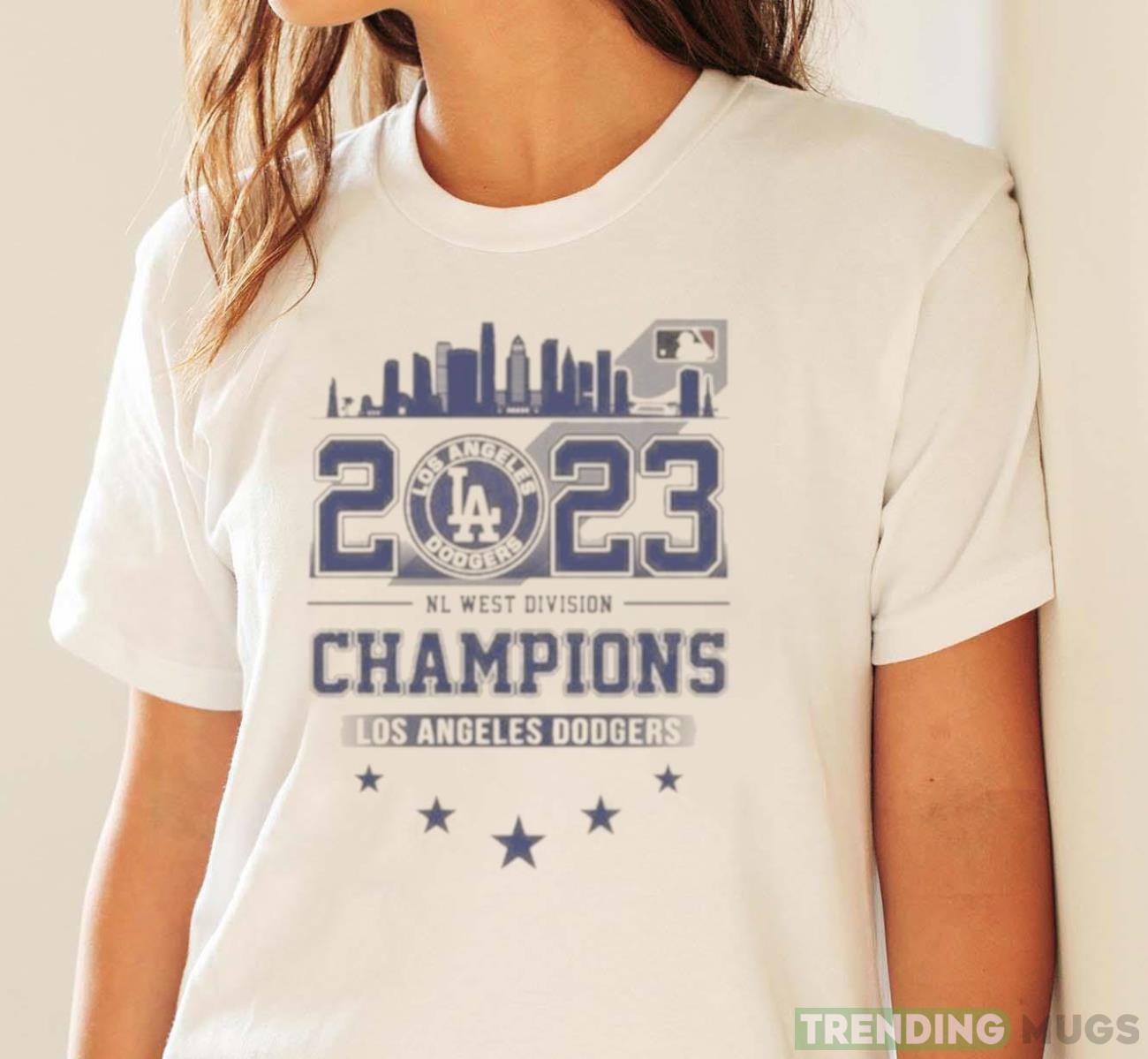 Los Angeles Dodgers 2023 NL Division Champions Skyline T Shirt Light Shirt Los Angeles Dodgers 2023 NL Division Champions Skyline T Shirt Light Shirt
