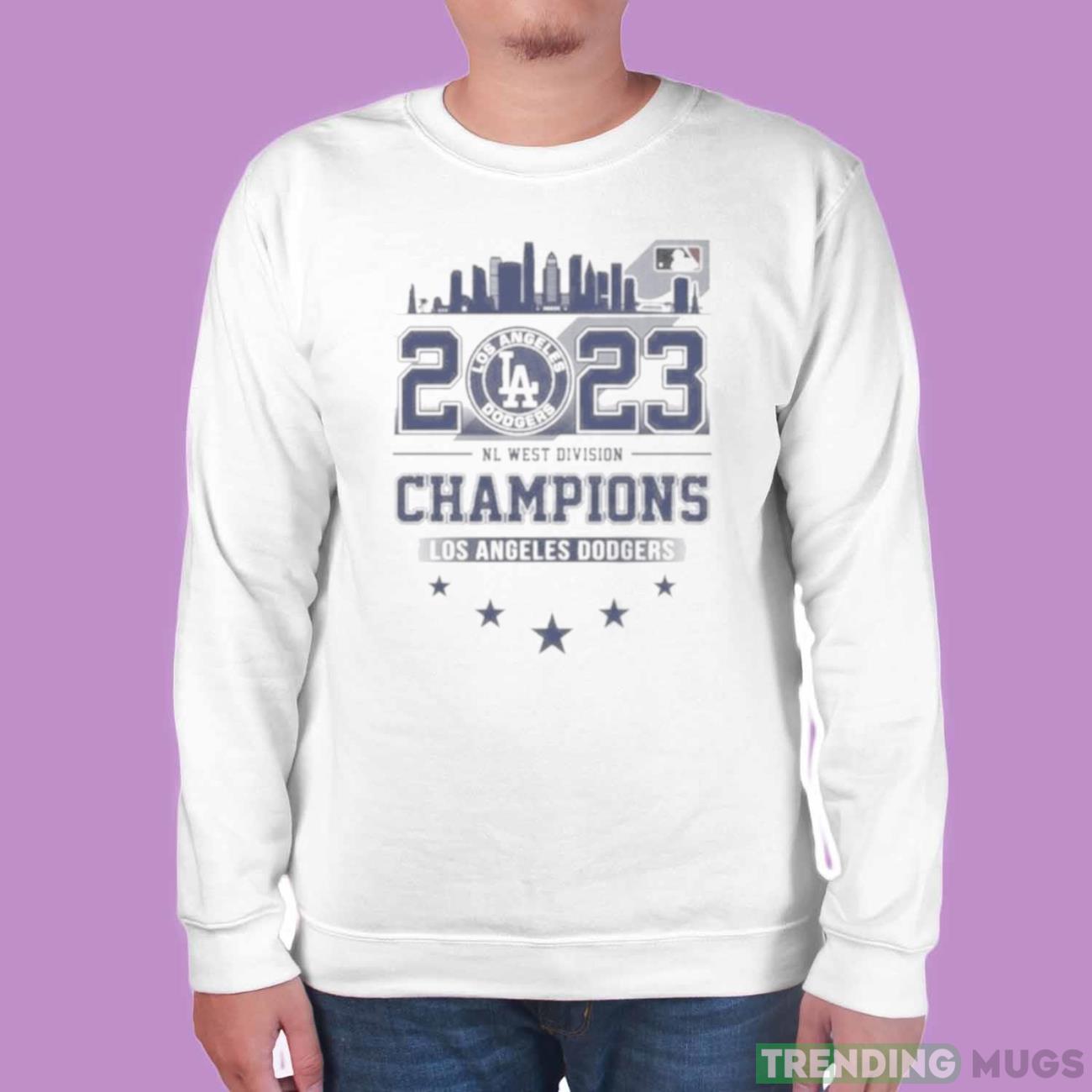 Los Angeles Dodgers 2023 NL Division Champions Skyline T Shirt Light Shirt Los Angeles Dodgers 2023 NL Division Champions Skyline T Shirt Light Shirt