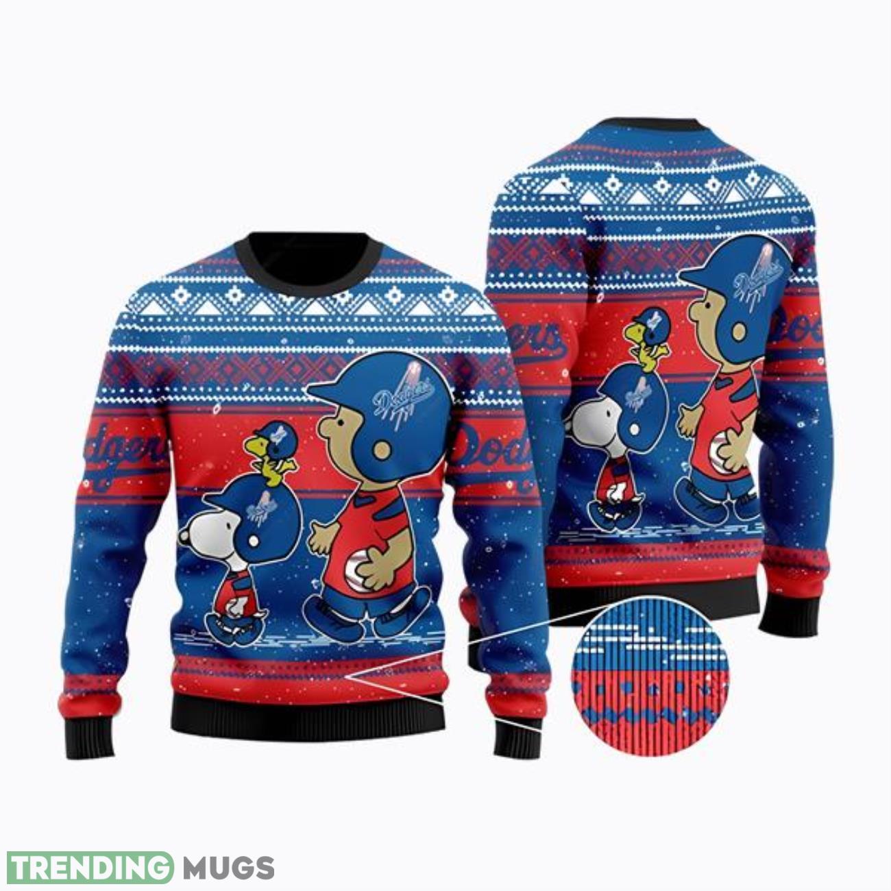 Los Angeles Dodgers MLB Snoopy Lover Ugly Christmas Sweater Product Photo 1