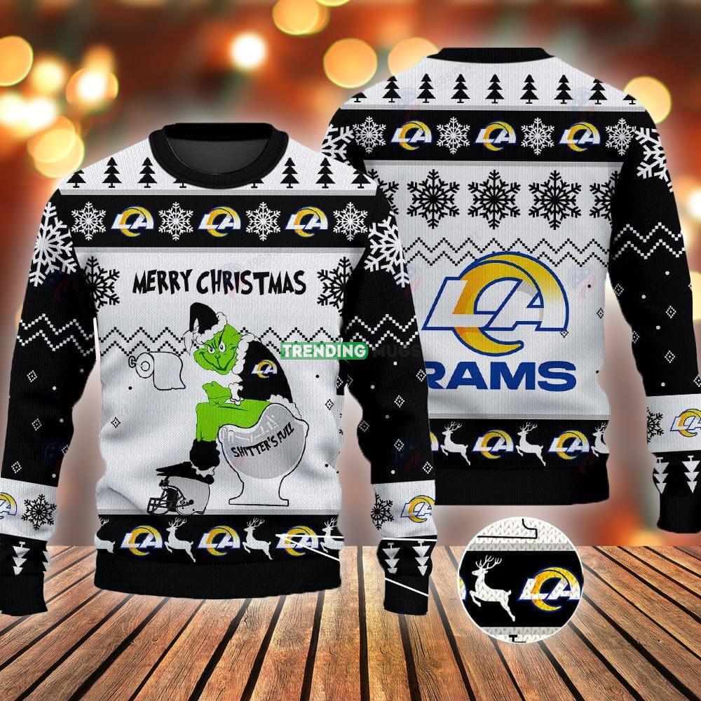 Los Angeles Rams Grinch Shitter's Full NFL Black Ugly Christmas Sweater 3D Sweater Los Angeles Rams Grinch Shitter's Full NFL Black Ugly Christmas Sweater - Los Angeles Rams Grinch Shitter's Full NFL Black Ugly Christmas Sweater