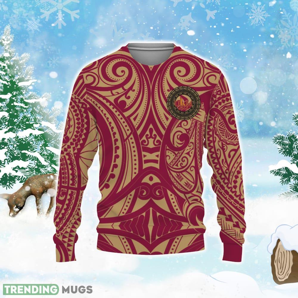Louisiana Monroe Warhawks Polynesian Tattoo Mix Team Knitted Christmas Sweater All Over Print 3D Sweater Louisiana Monroe Warhawks Polynesian Tattoo Mix Team Knitted Christmas Sweater All Over Print 3D Sweater