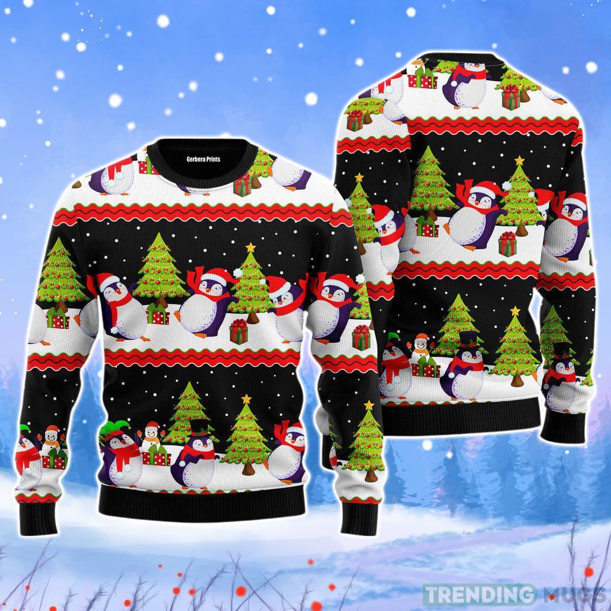 Lovely Penguin Christmas Unisex Ugly Sweater Product Photo 1 Lovely Penguin Christmas Unisex Ugly Sweater Product Photo 1