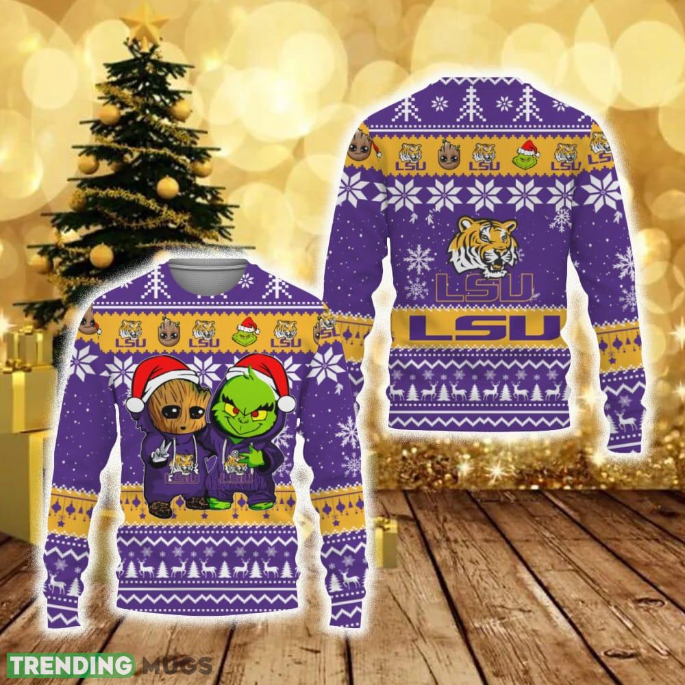 LSU Tigers Baby Groot And Grinch Best Friends Football American New 3D Sweater Gift Ugly Christmas - LSU Tigers Baby Groot And Grinch Best Friends Football American New 3D Sweater Gift Ugly Christmas LSU Tigers Baby Groot And Grinch Best Friends Football American New 3D Sweater Gift Ugly Christmas - LSU Tigers Baby Groot And Grinch Best Friends Football American New 3D Sweater Gift Ugly Christmas
