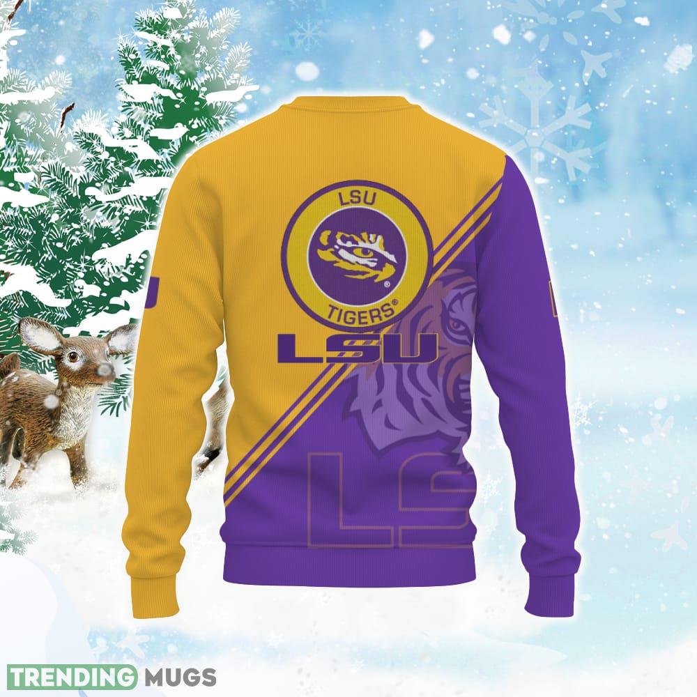 LSU Tigers Cross Style Style Ugly Xmas AOP Sweater For Fans 3D Sweater LSU Tigers Cross Style Style Ugly Xmas AOP Sweater For Fans 3D Sweater