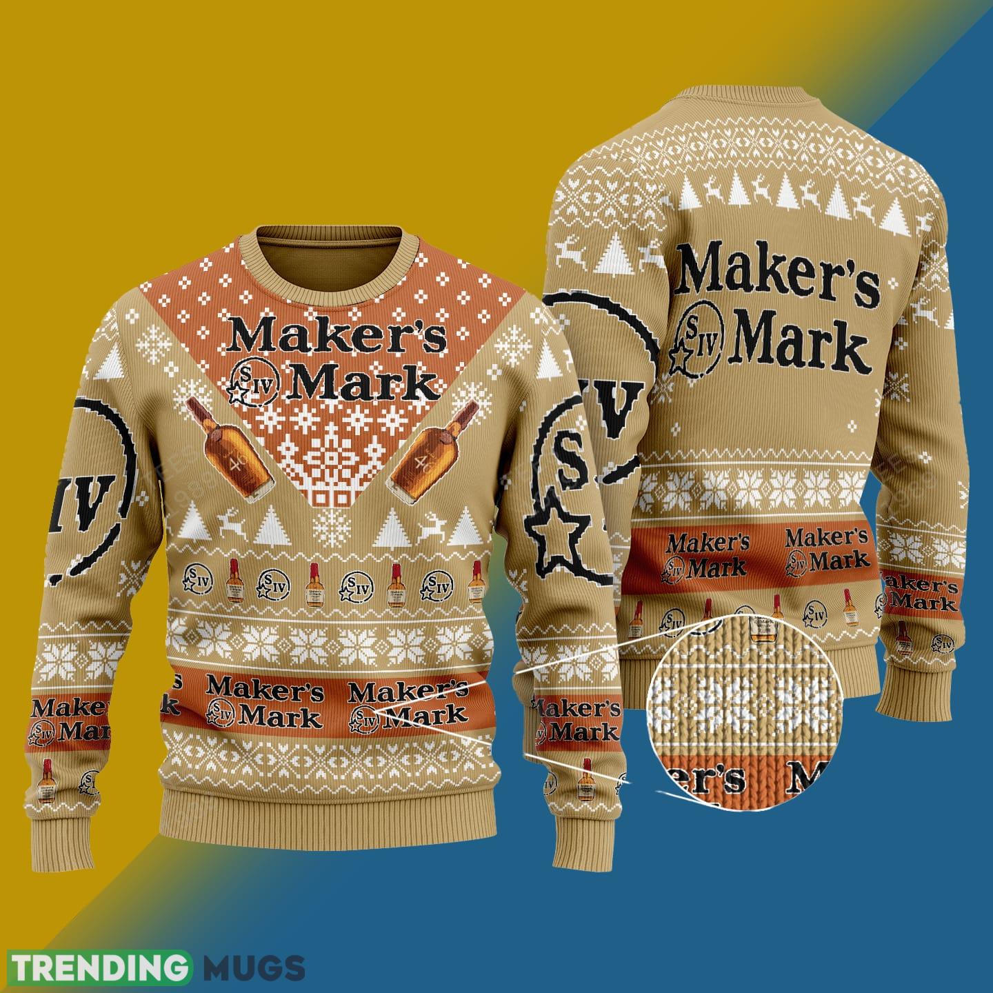 Maker's Mark Whiskey Knitted Xmas Sweater Gift Men And Women - Maker's Mark Whiskey Knitted Sweater Photo 1 Maker's Mark Whiskey Knitted Xmas Sweater Gift Men And Women - Maker's Mark Whiskey Knitted Sweater Photo 1