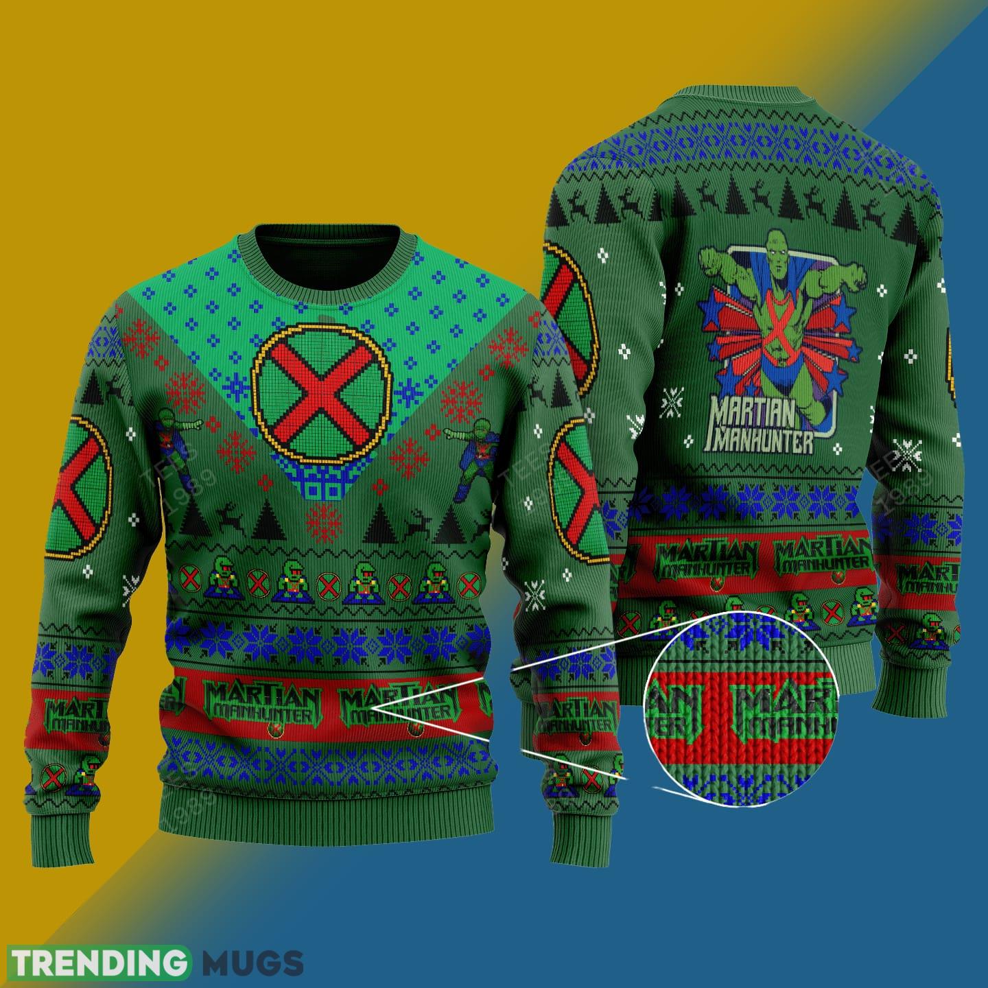 Martian Manhunter Dc Comics Knitted Xmas Sweater Gift Men And Women - Martian Manhunter Dc Comics Knitted Sweater Photo 1 Martian Manhunter Dc Comics Knitted Xmas Sweater Gift Men And Women - Martian Manhunter Dc Comics Knitted Sweater Photo 1