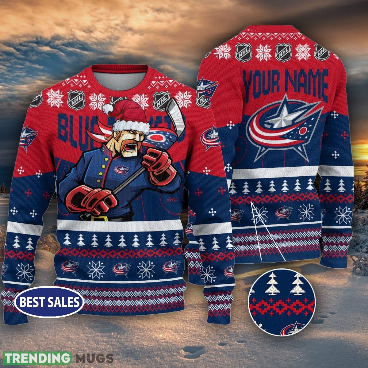 Mascot Columbus Blue Jackets NHL Personalized Christmas Ugly Sweater For Men And Women - Mascot Columbus Blue Jackets NHL Personalized Christmas Ugly Sweater For Men And Women Mascot Columbus Blue Jackets NHL Personalized Christmas Ugly Sweater For Men And Women - Mascot Columbus Blue Jackets NHL Personalized Christmas Ugly Sweater For Men And Women