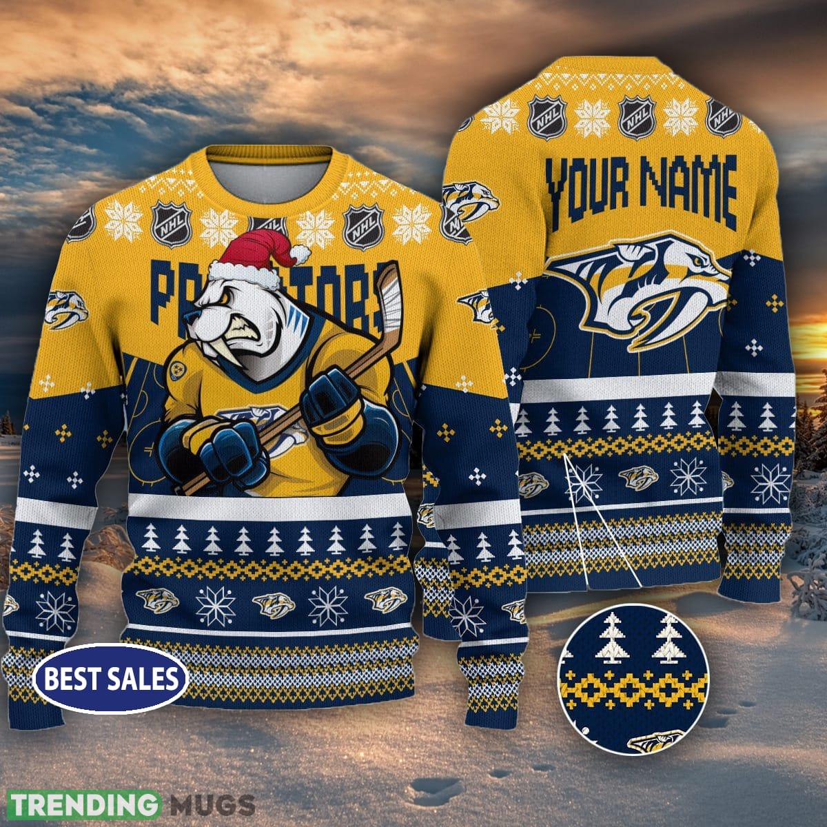 Mascot Nashville Predators NHL Personalized Christmas Ugly Sweater For Men And Women - Mascot Nashville Predators NHL Personalized Christmas Ugly Sweater For Men And Women Mascot Nashville Predators NHL Personalized Christmas Ugly Sweater For Men And Women - Mascot Nashville Predators NHL Personalized Christmas Ugly Sweater For Men And Women
