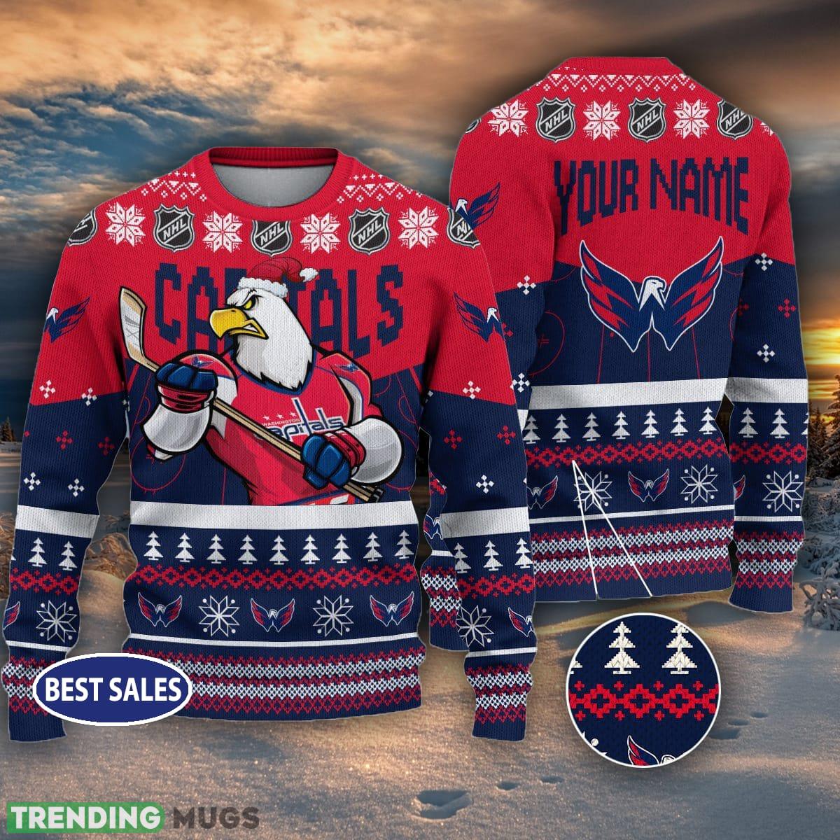 Mascot Washington Capitals NHL Personalized Christmas Ugly Sweater For Men And Women - Mascot Washington Capitals NHL Personalized Christmas Ugly Sweater For Men And Women Mascot Washington Capitals NHL Personalized Christmas Ugly Sweater For Men And Women - Mascot Washington Capitals NHL Personalized Christmas Ugly Sweater For Men And Women
