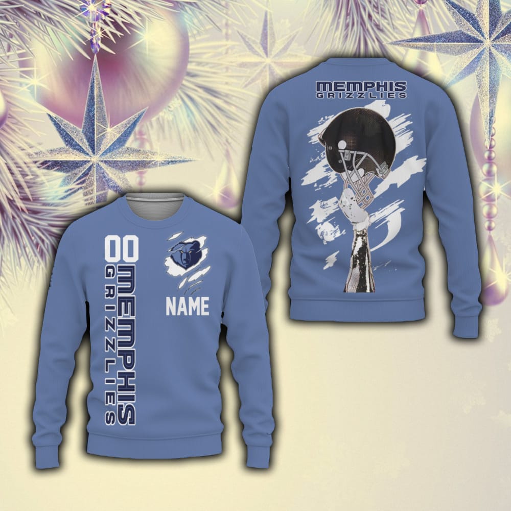 Memphis Grizzlies Sports American Football Helmet Best Trends Custom Number And Name 3D Sweater Christmas For Fans Gift - 211023-084620 Memphis Grizzlies Sports American Football Helmet Best Trends Custom Number And Name 3D Sweater Christmas For Fans Gift - 211023-084620