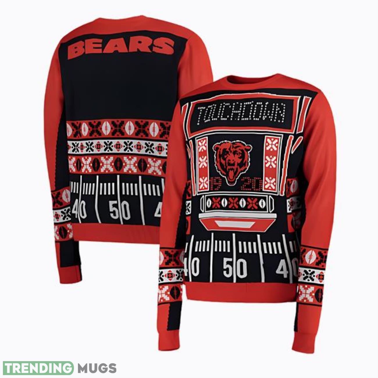Men’s Chicago Bears Light-Up Ugly Christmas Sweater Product Photo 1 Men’s Chicago Bears Light-Up Ugly Christmas Sweater Product Photo 1