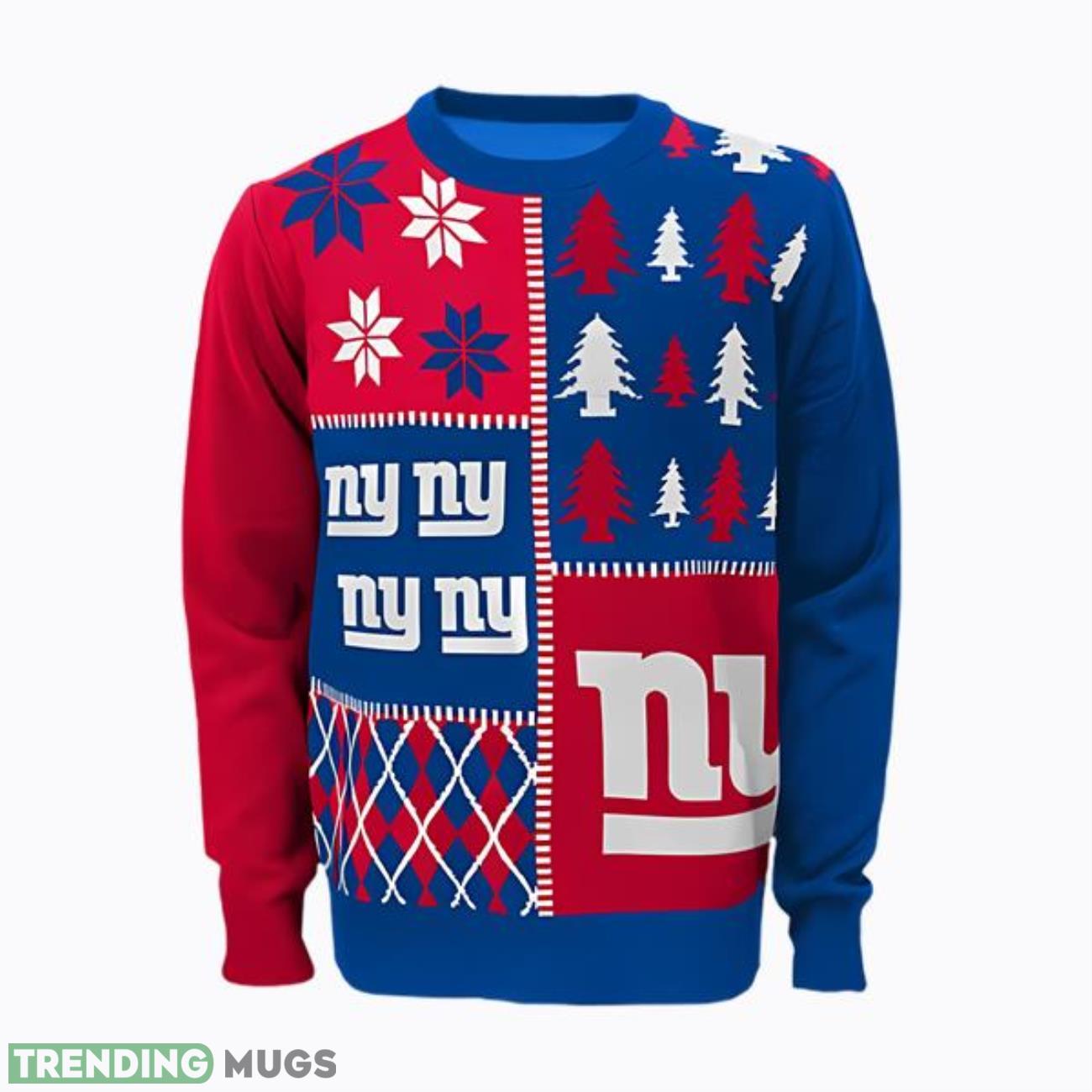 Men’s NFL New York Giants American Football Team Logo Christmas Sweater Product Photo 1 Men’s NFL New York Giants American Football Team Logo Christmas Sweater Product Photo 1