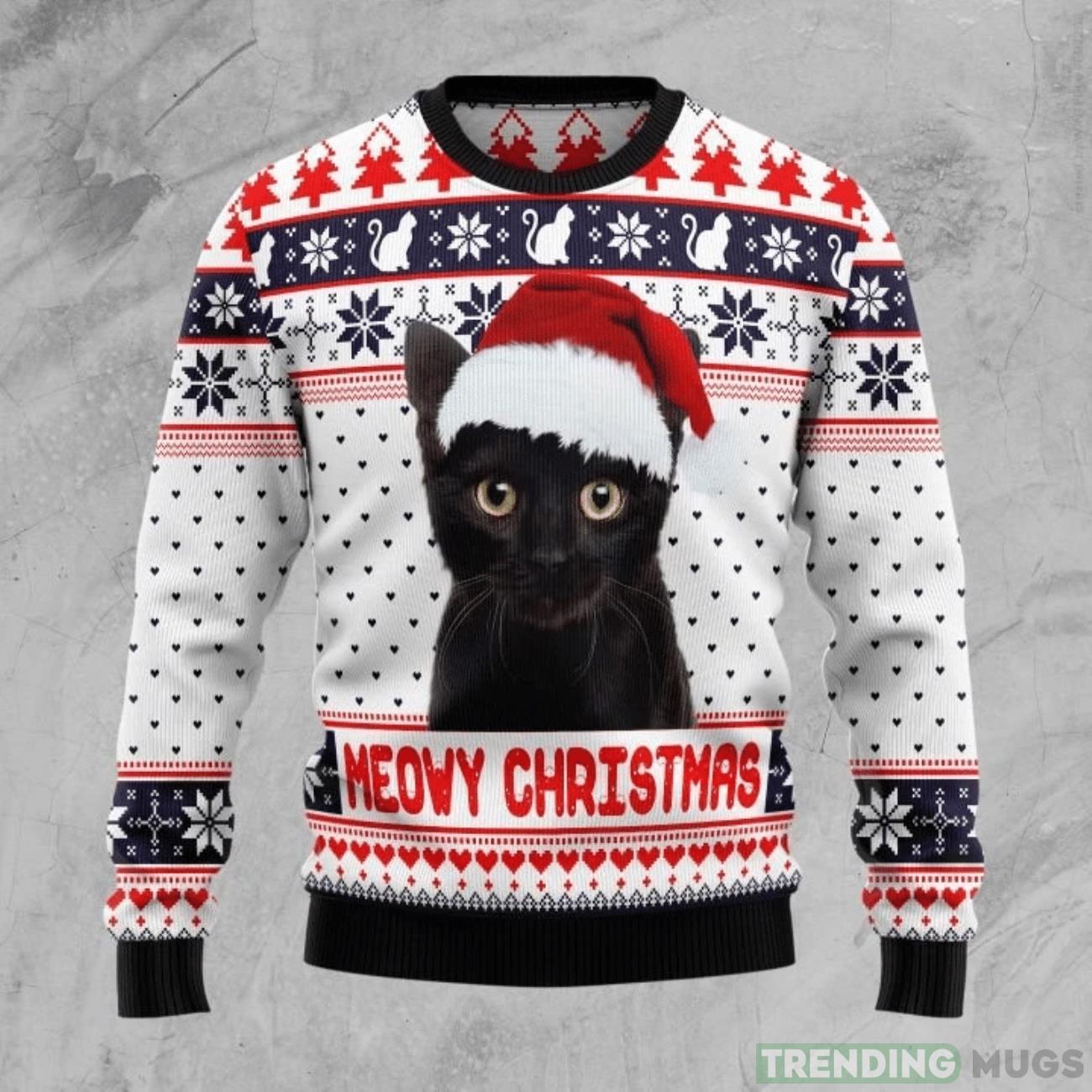 Meowy Ugly Sweater For Christmas Product Photo 1