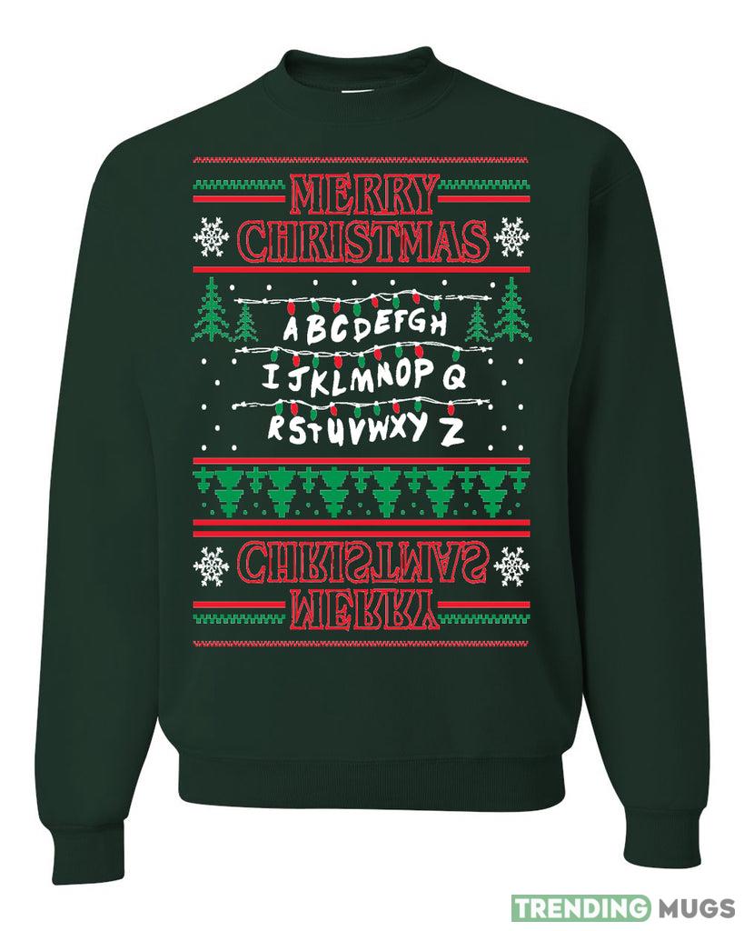 Merry Christmas Alphabet A Z Christmas lights Sweater Sweatshirt For Men And Women Gift Ugly Christmas Dark Shirt Merry Christmas Alphabet A Z Christmas lights Sweater Sweatshirt For Men And Women Gift Ugly Christmas Dark Shirt