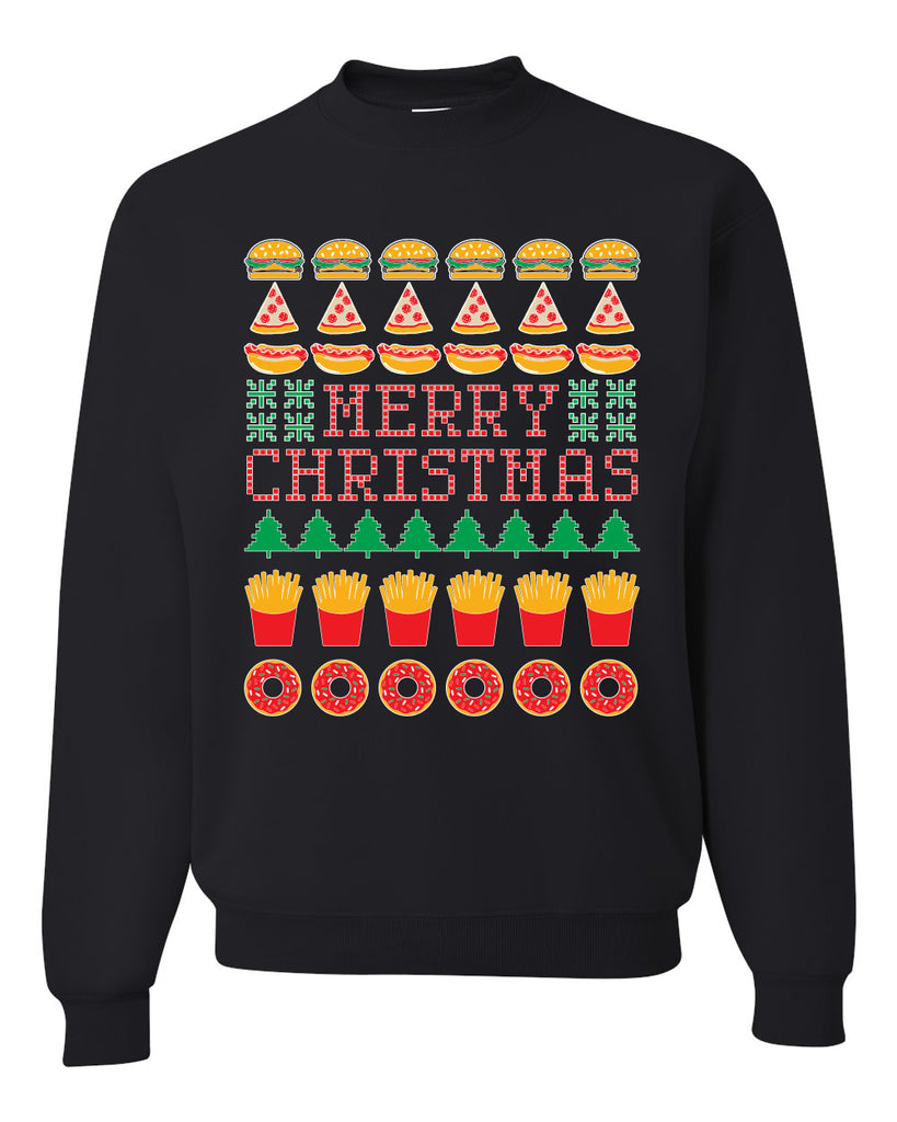 Merry Christmas Funny Junk Food Desert Foods Pizza Burger French Fries Merry Sweater Sweatshirt For Men And Women Gift Ugly Christmas - 031023-074954 Merry Christmas Funny Junk Food Desert Foods Pizza Burger French Fries Merry Sweater Sweatshirt For Men And Women Gift Ugly Christmas - 031023-074954