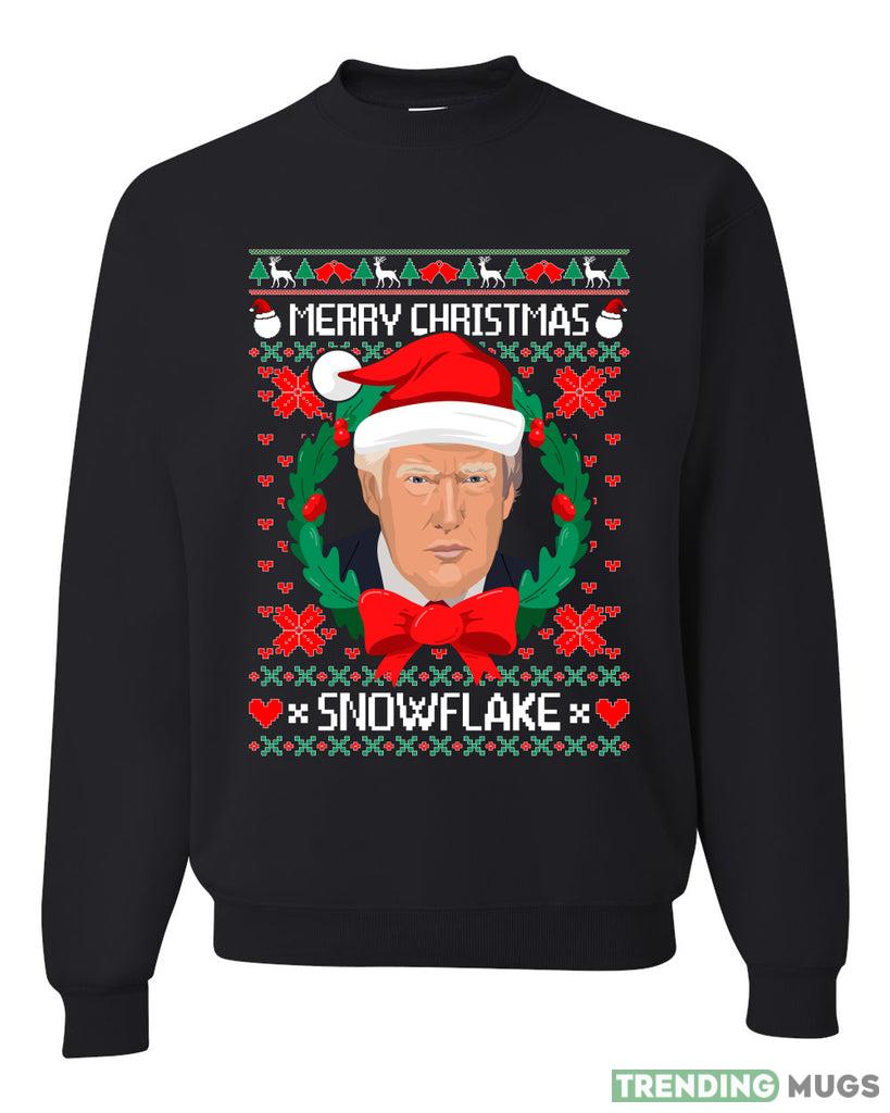 Merry Christmas Snowflake Funny Trump Sweater Sweatshirt For Men And Women Gift Ugly Christmas - Merry Christmas Snowflake Funny Trump Ugly Christmas Sweater Sweatshirt_1 Merry Christmas Snowflake Funny Trump Sweater Sweatshirt For Men And Women Gift Ugly Christmas - Merry Christmas Snowflake Funny Trump Ugly Christmas Sweater Sweatshirt_1