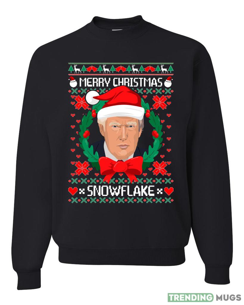 Merry Christmas Snowflake Trump Merry Sweater Sweatshirt For Men And Women Gift Ugly Christmas - Merry Christmas Snowflake Trump Merry Ugly Christmas Sweater Sweatshirt_1 Merry Christmas Snowflake Trump Merry Sweater Sweatshirt For Men And Women Gift Ugly Christmas - Merry Christmas Snowflake Trump Merry Ugly Christmas Sweater Sweatshirt_1