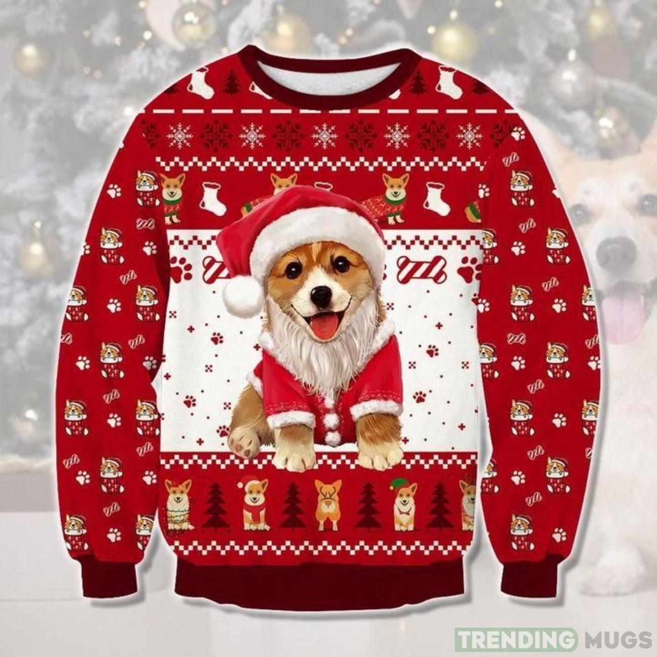 Merry Corgi Dog Corgmas Ugly Sweater For Christmas Product Photo 1 Merry Corgi Dog Corgmas Ugly Sweater For Christmas Product Photo 1
