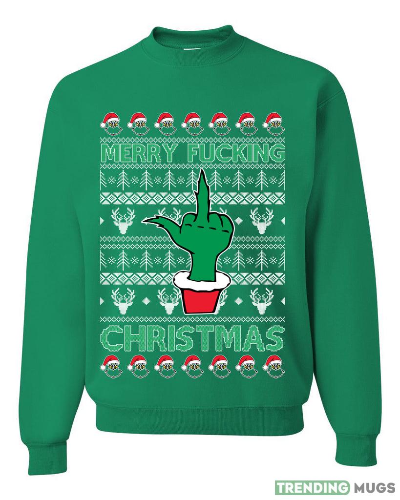 Merry Fucking Christmas Middle Finger Sweater Sweatshirt For Men And Women Gift Ugly Christmas Dark Shirt Merry Fucking Christmas Middle Finger Sweater Sweatshirt For Men And Women Gift Ugly Christmas Dark Shirt
