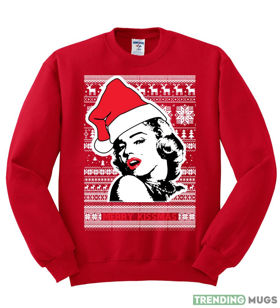 Merry Kissmas Marilyn Monroe Christmas Sweatshirt For Men And Women Gift Ugly Christmas - Merry Kissmas Marilyn Monroe Christmas Sweatshirt_1 Merry Kissmas Marilyn Monroe Christmas Sweatshirt For Men And Women Gift Ugly Christmas - Merry Kissmas Marilyn Monroe Christmas Sweatshirt_1