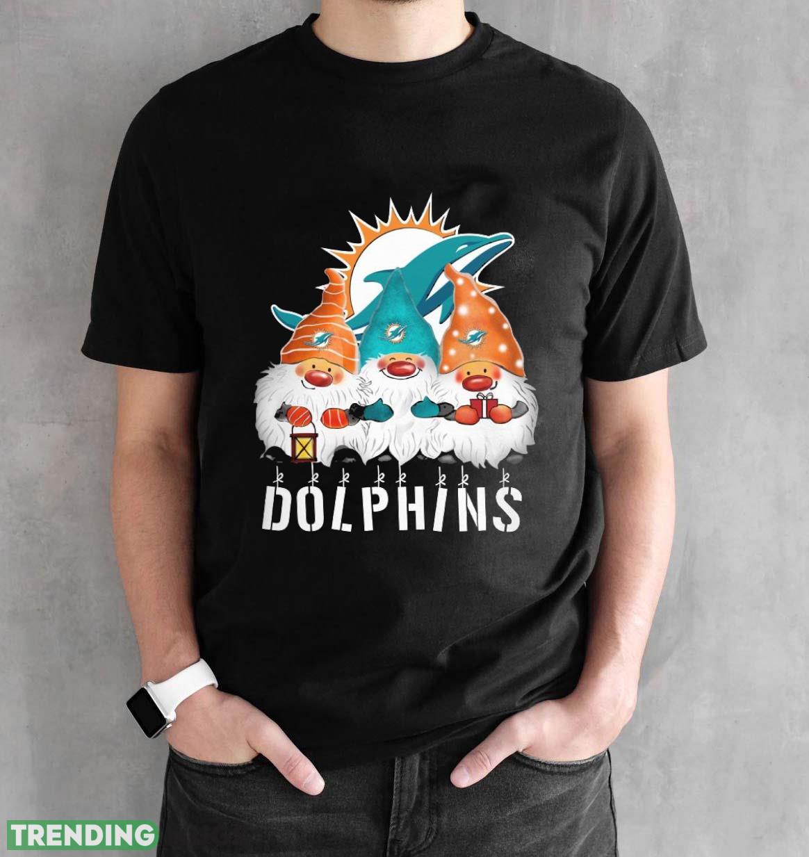 Miami Dolphins Gnomies Christmas Funny Black T Shirt Sweatshirt For Fans Dark Shirt Miami Dolphins Gnomies Christmas Funny Black T Shirt Sweatshirt For Fans Dark Shirt