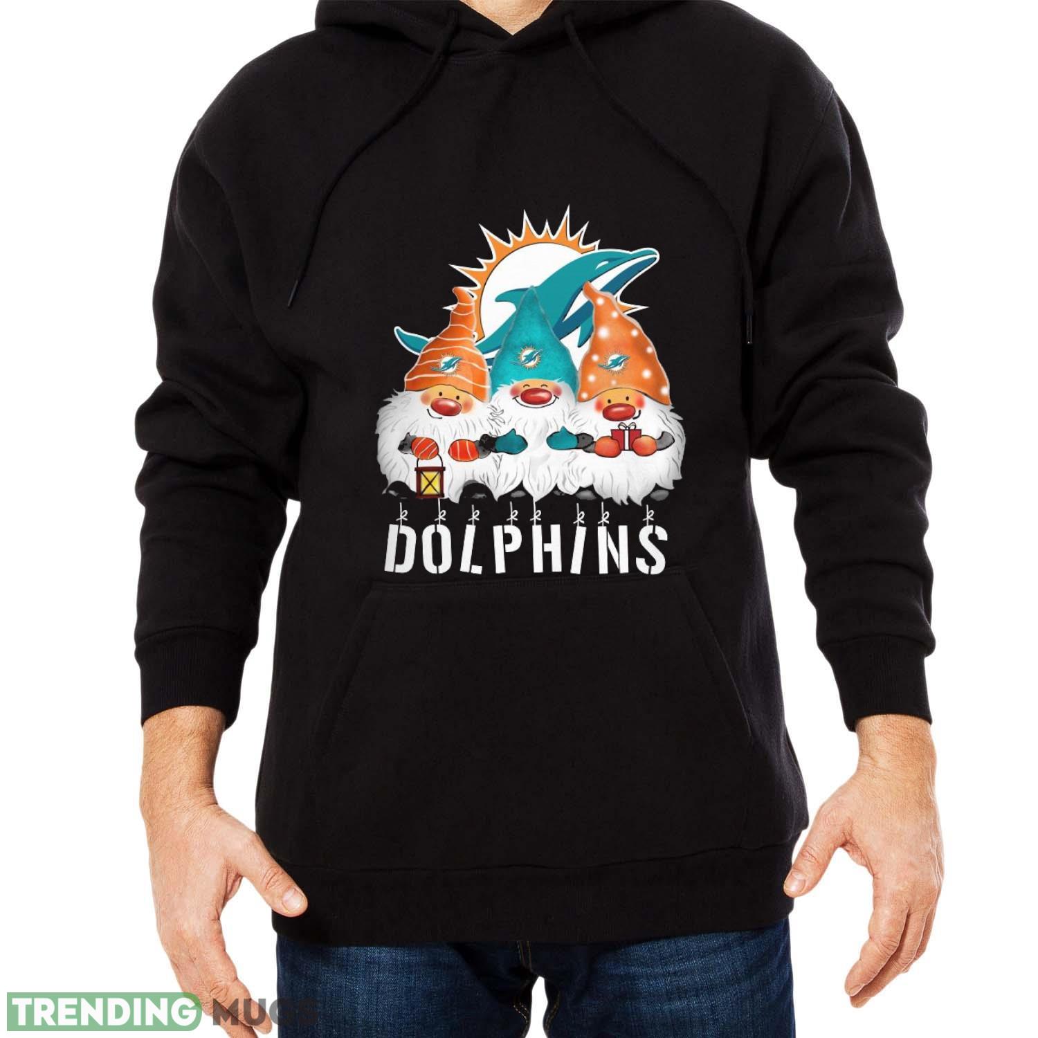 Miami Dolphins Gnomies Christmas Funny Black T Shirt Sweatshirt For Fans Dark Shirt Miami Dolphins Gnomies Christmas Funny Black T Shirt Sweatshirt For Fans Dark Shirt