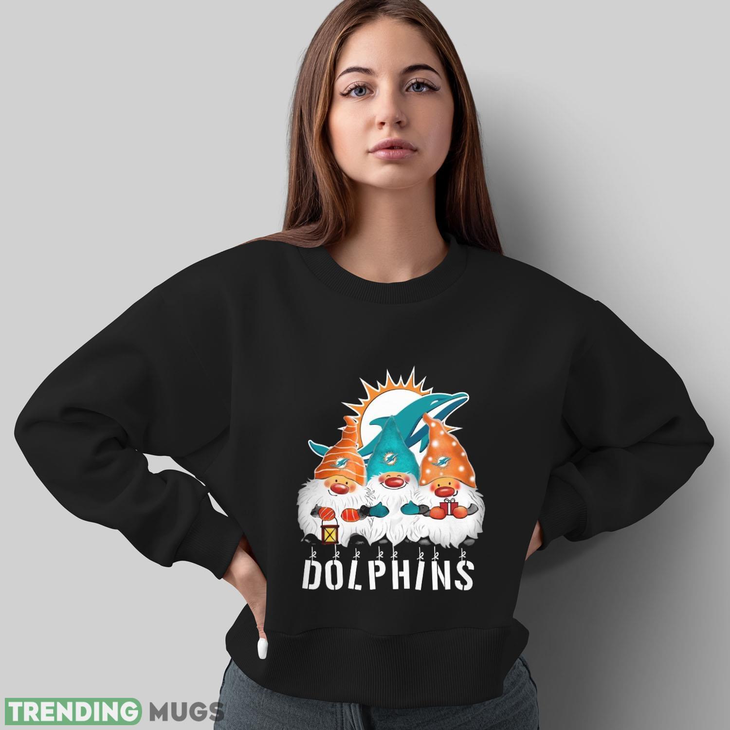 Miami Dolphins Gnomies Christmas Funny Black T Shirt Sweatshirt For Fans Dark Shirt Miami Dolphins Gnomies Christmas Funny Black T Shirt Sweatshirt For Fans Dark Shirt