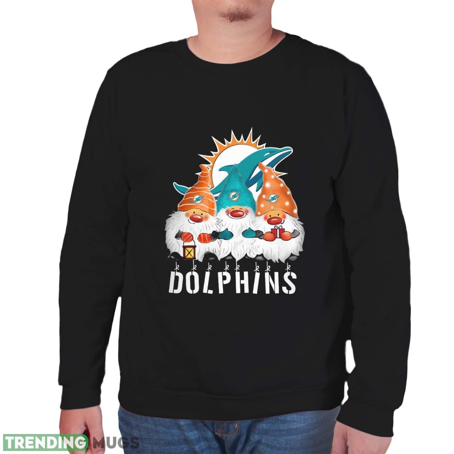 Miami Dolphins Gnomies Christmas Funny Black T Shirt Sweatshirt For Fans Dark Shirt Miami Dolphins Gnomies Christmas Funny Black T Shirt Sweatshirt For Fans Dark Shirt