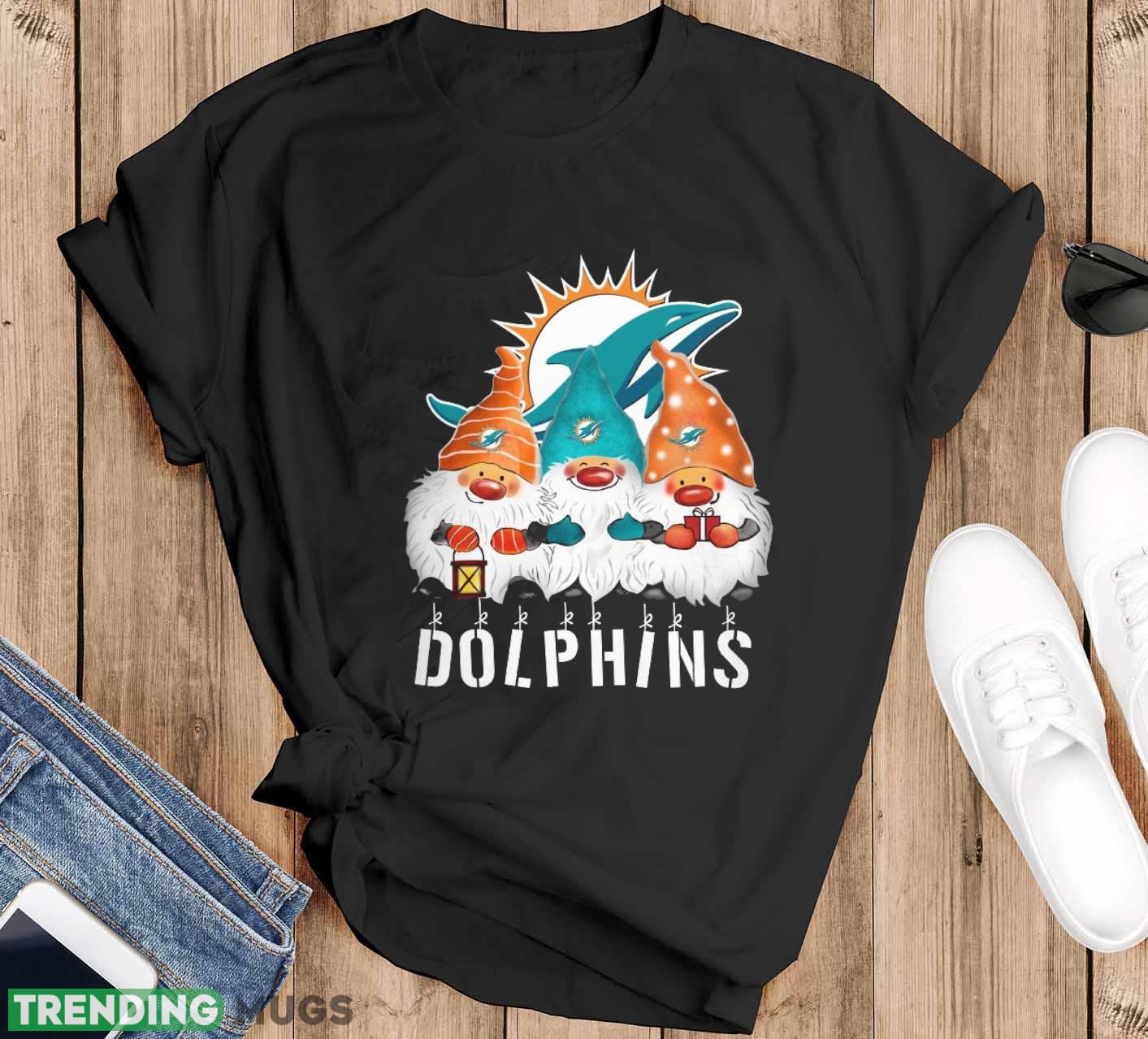 Miami Dolphins Gnomies Christmas Funny Black T Shirt Sweatshirt For Fans - Black T-Shirt Miami Dolphins Gnomies Christmas Funny Black T Shirt Sweatshirt For Fans - Black T-Shirt