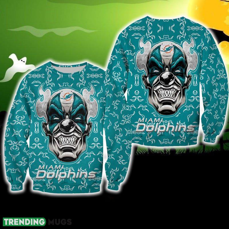 Miami Dolphins Halloween Clown Edition Unisex Mulled Ugly Sweater For Men And Women Gift Christmas - Miami Dolphins Halloween Clown Edition Unisex Mulled Ugly Sweater For Men And Women Gift Christmas Miami Dolphins Halloween Clown Edition Unisex Mulled Ugly Sweater For Men And Women Gift Christmas - Miami Dolphins Halloween Clown Edition Unisex Mulled Ugly Sweater For Men And Women Gift Christmas