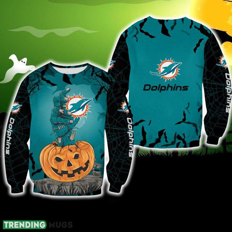 Miami Dolphins Zombie's Hand Halloween Ice skating Ugly Sweater For Men And Women Gift Christmas 3D Sweater Miami Dolphins Zombie's Hand Halloween Ice-skating Ugly Sweater For Men And Women Gift Christmas - Miami Dolphins Zombie's Hand Halloween Ice-skating Ugly Sweater For Men And Women Gift Christmas